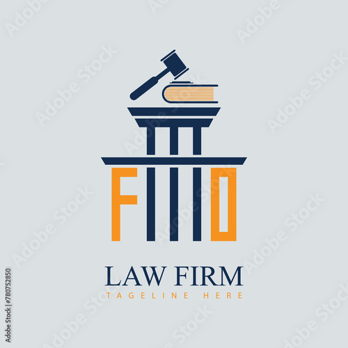FO Set of modern law firm justice logo design vector graphic template.