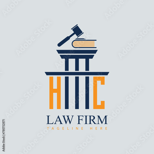 HC Set of modern law firm justice logo design vector graphic template.