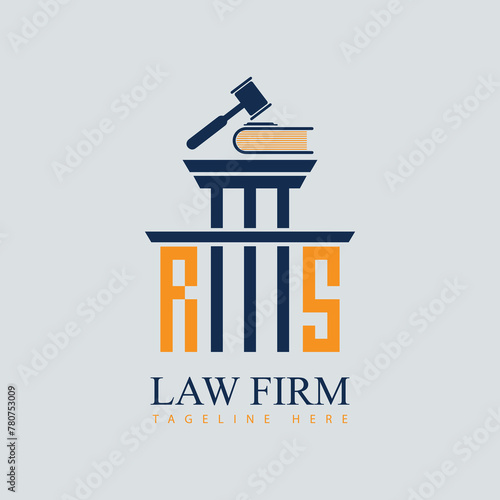 RS Set of modern law firm justice logo design vector graphic template.