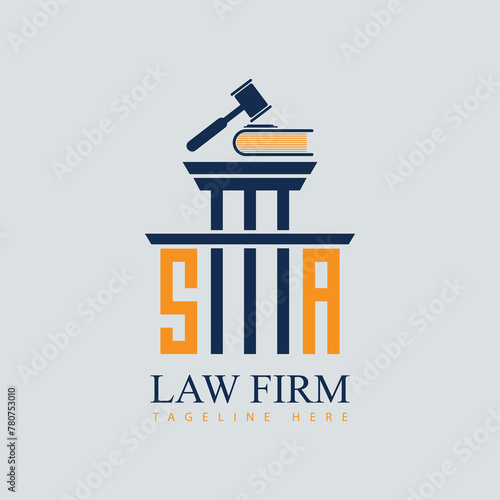 SA Set of modern law firm justice logo design vector graphic template.