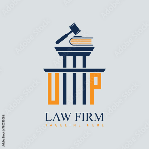UP Set of modern law firm justice logo design vector graphic template.