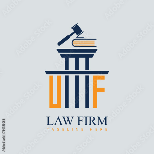 UF Set of modern law firm justice logo design vector graphic template.