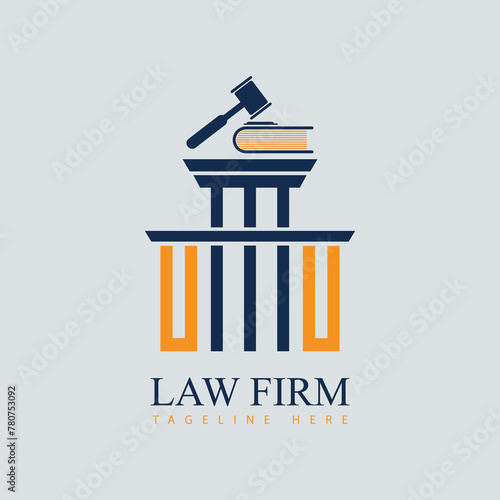 UU Set of modern law firm justice logo design vector graphic template.