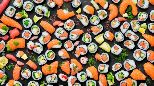 background sushi overhead 