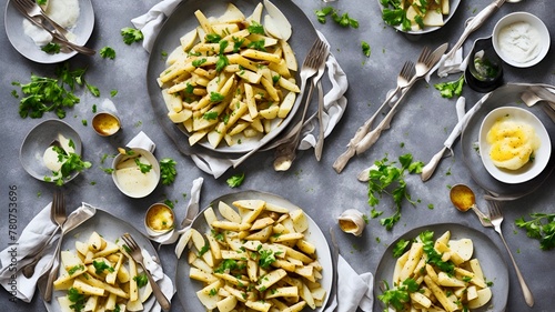Meal with white Asparagus