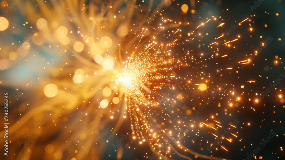 © Emre Kaya - A dazzling display of fireworks lighting up the night sky, celebrating a festive summer evening © Emre Kaya - A dazzling display of fireworks lighting up the night sky, celebrating a festive summer evening