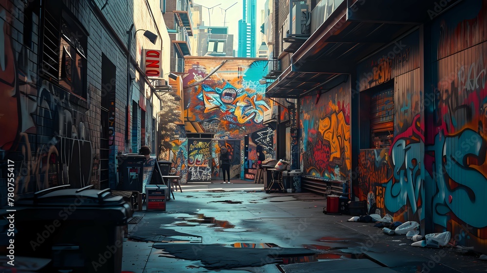 Graffiti Chaos: City Artist Gathering.