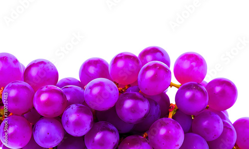  Fresh Purple Grapes arranged in a frame on a transparent background.