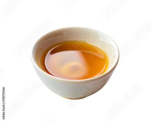 Honey in a bowl isolated on transparent background