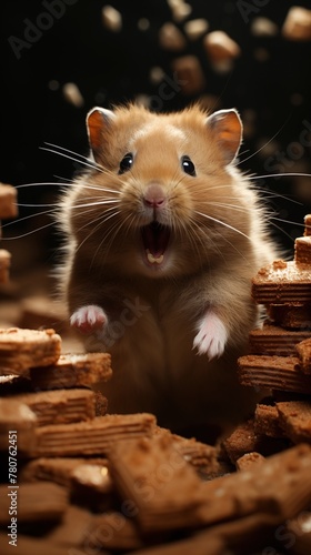 Surprised Hamster Amongst Cookies © VGV
