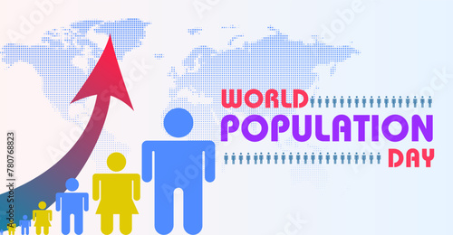 World population day, campaign or celebration banner. International Population Solidarity Day