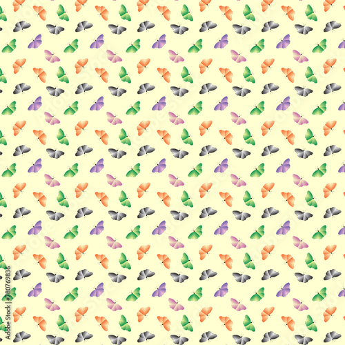 Art & Illustration Colorful Butterfly seamless vector pattern