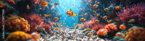 Inside the Coral Casino a school of fish gathers around a craps table © JK_kyoto