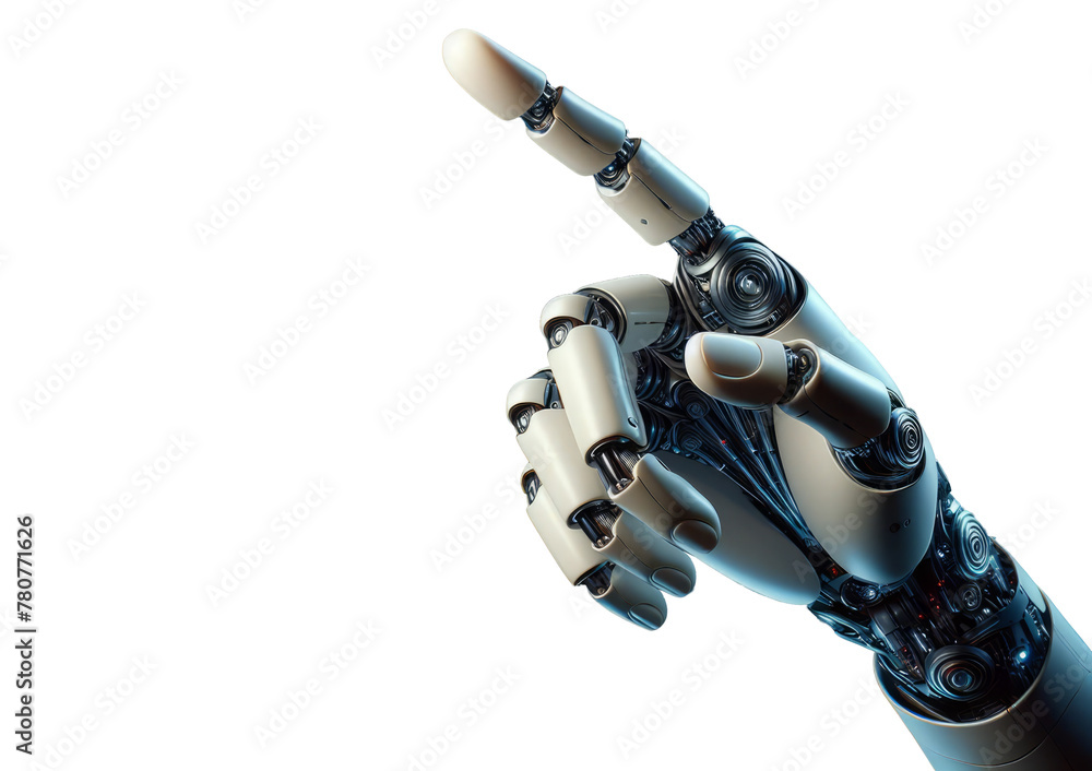 Robot hand pointing finger transparent background. White robotic hand showing something isolated. White robot hand pointing at something transparent background. Robot hand pointing finger transparent background. White robotic hand showing something isolated. White robot hand pointing at something transparent background.