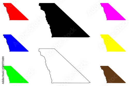 Inyo County, California (Counties in California, United States of America,USA, U.S., US) map vector illustration, scribble sketch Inyo map