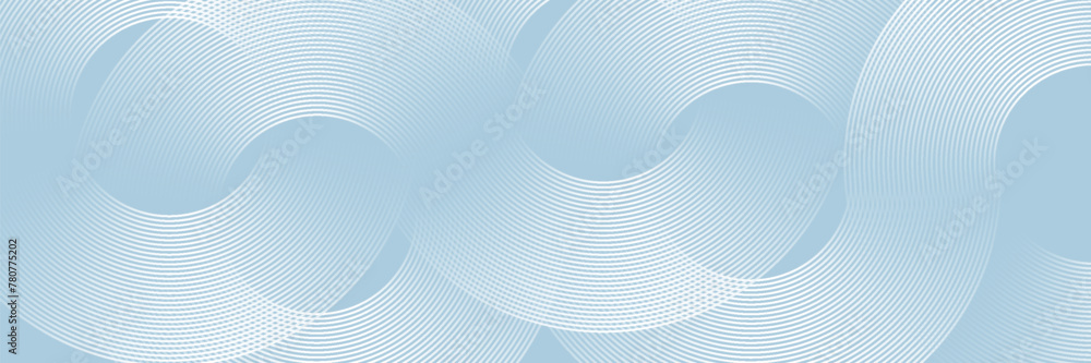 White abstract background with geometric shapes. Modern circle lines pattern. Minimal geometric design. Futuristic technology concept. Horizontal banner template. Vector White abstract background with geometric shapes. Modern circle lines pattern. Minimal geometric design. Futuristic technology concept. Horizontal banner template. Vector
