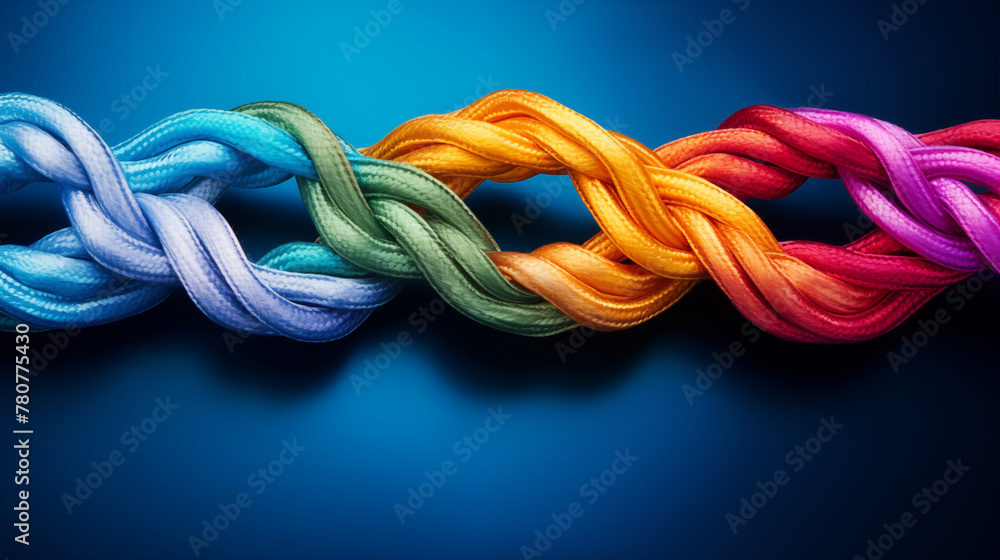 Team rope diverse strength connect partnership together teamwork unity communicate support. Team rope diverse strength connect partnership together teamwork unity communicate support.