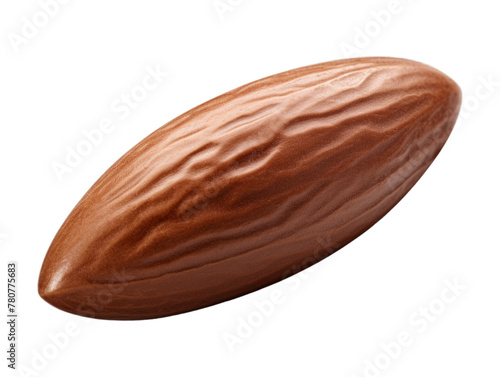 Almond Chocolate isolated on transparent png background. Generative ai