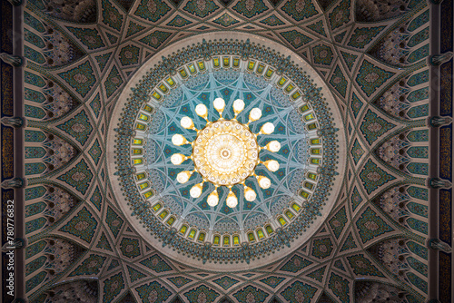 Obraz na płótnie Inside Sultan Qaboos Grand Mosque, Muscat, Oman