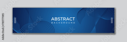 LinkedIn cover banner template, Creative abstract technology design 