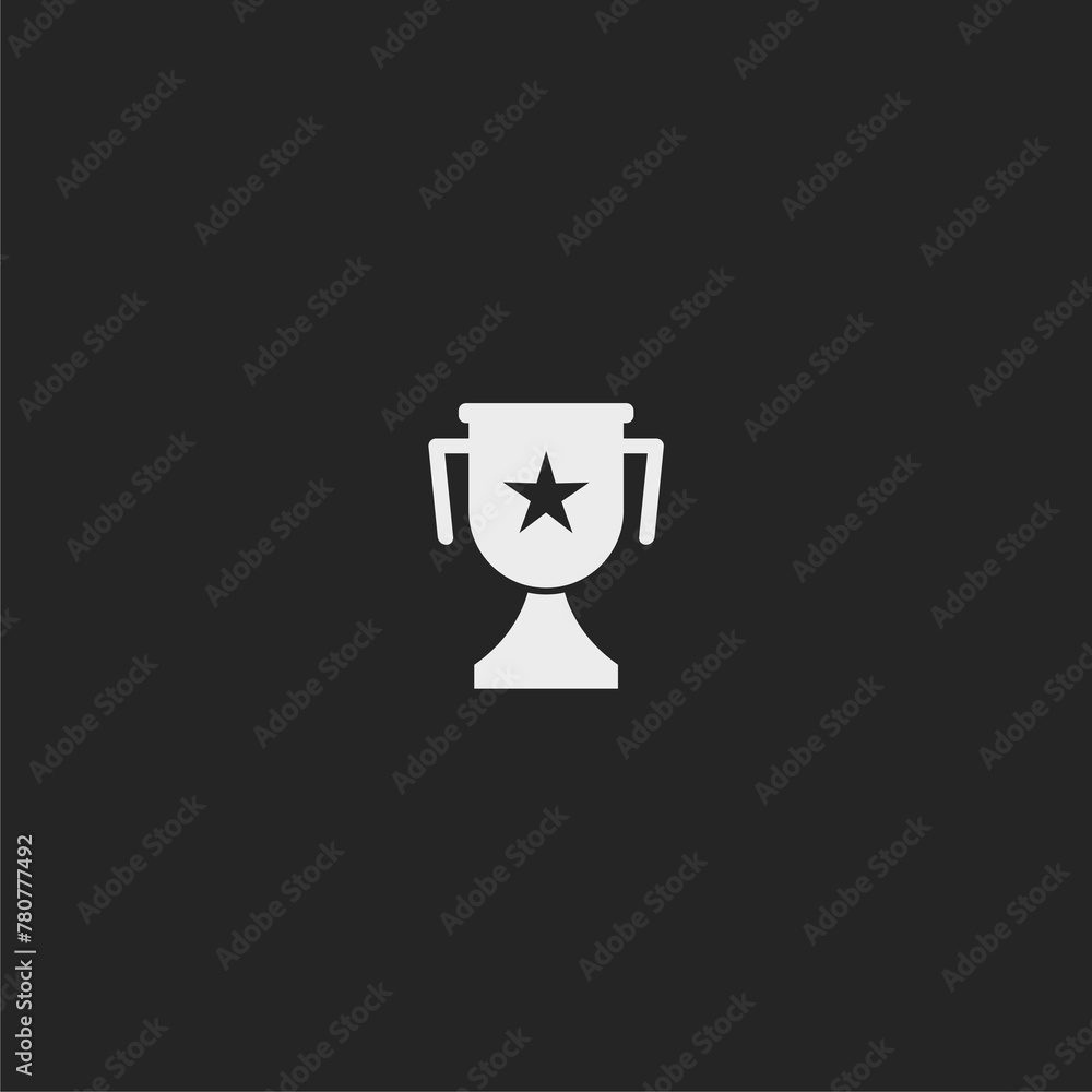 Championship or competition trophy isolated on dark background Championship or competition trophy isolated on dark background