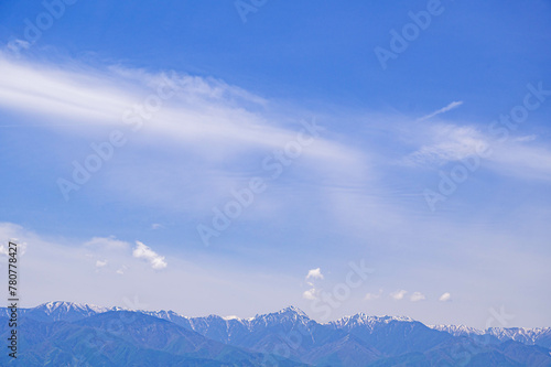 初夏の山岳風景 北アルプス