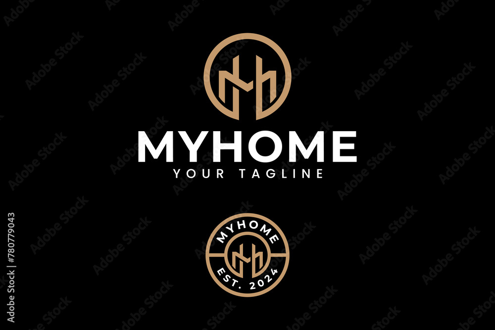 Fototapeta premium letter O H M logo design for boutique fashion and jewelery company