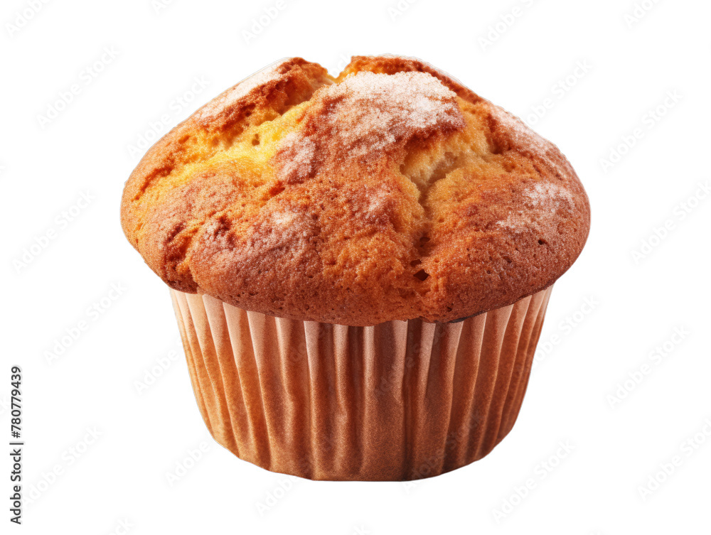 Apple Cinnamon Muffin isolated on transparent png background. Generative ai Apple Cinnamon Muffin isolated on transparent png background. Generative ai