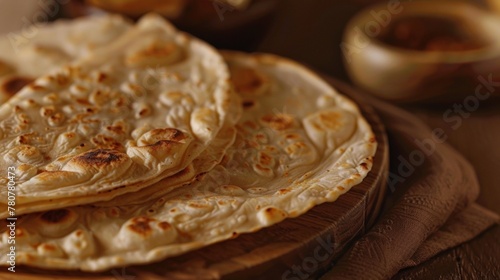 Indian dish Chapati is the most popular Indian bread, it tastes like pita bread. 