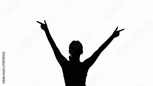 Triumphant Woman Silhouette