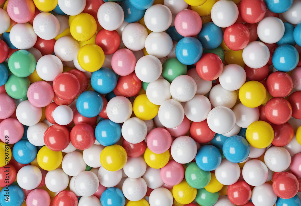 a collection of gumballs Bright Colours isolated on a transparent background,  