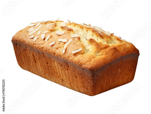 Banana Coconut Bread isolated on transparent png background. Generative ai