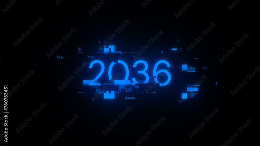 2036 text with screen effects of technological glitches 2036 text with screen effects of technological glitches