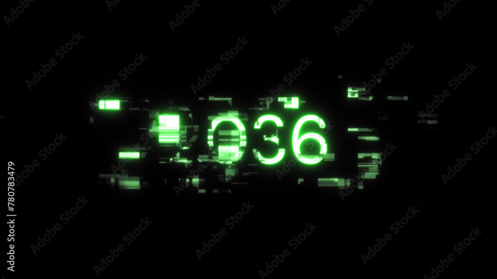 2036 text with screen effects of technological glitches 2036 text with screen effects of technological glitches