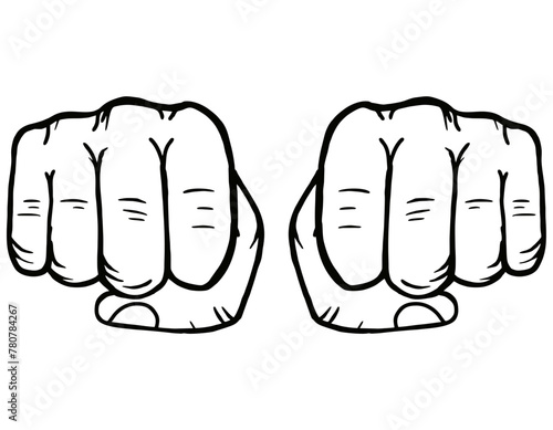 Hit punch right and left hand