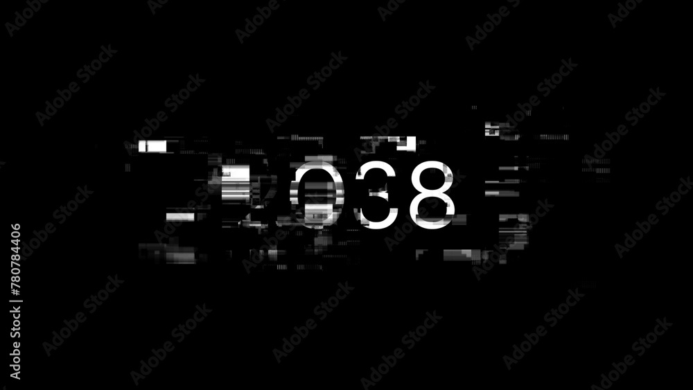 2038 text with screen effects of technological glitches 2038 text with screen effects of technological glitches