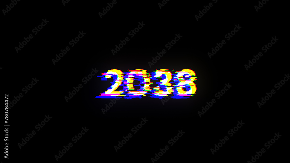 2038 text with screen effects of technological glitches 2038 text with screen effects of technological glitches