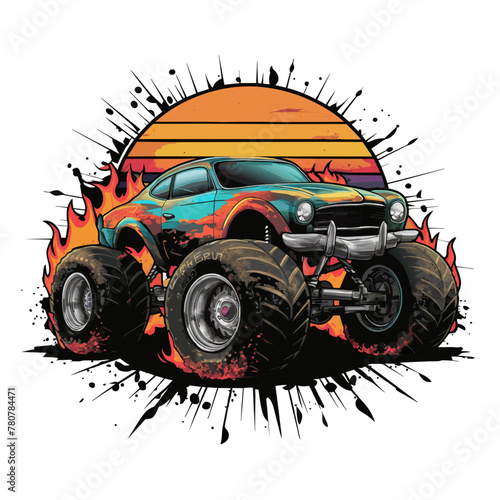 Realistic Monster Car