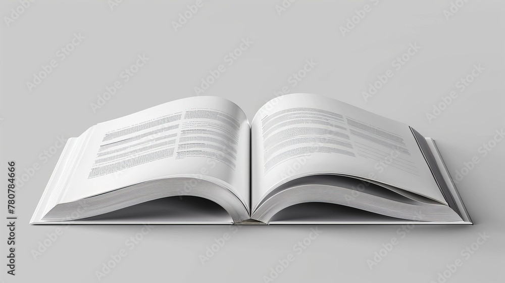 Obraz premium Realistic magazine mockup featuring a clear, blank page