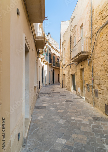 Narrow street in the historic center of Lecce, urban center of Salento in Puglia, Italy © EleSi