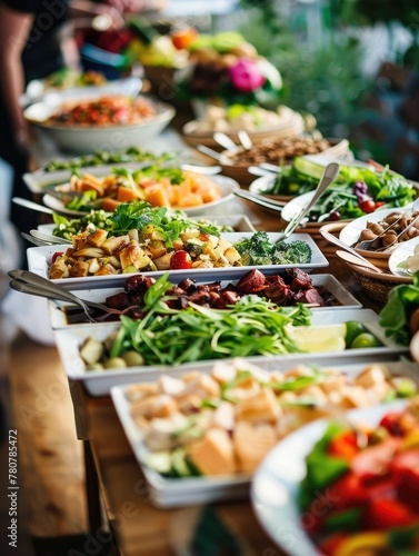 Bountiful Buffet Spread of Diverse and Delectable Dishes Showcasing Culinary Delights and Hospitality