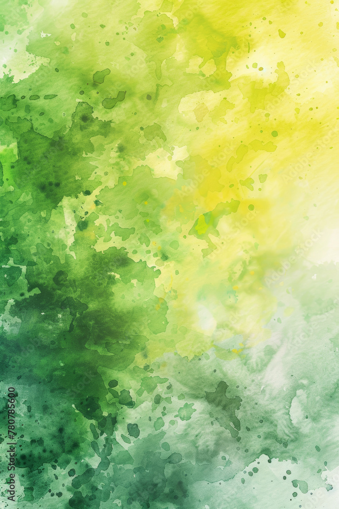 Soft Pastel Watercolor Splash, Abstract Green & Yellow Texture