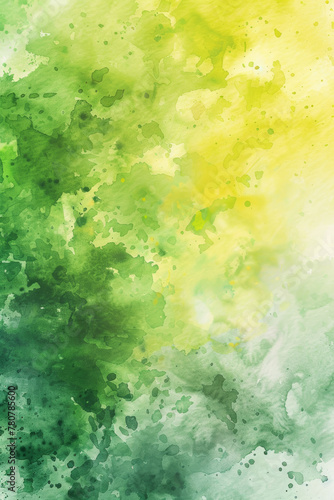 Soft Pastel Watercolor Splash, Abstract Green & Yellow Texture