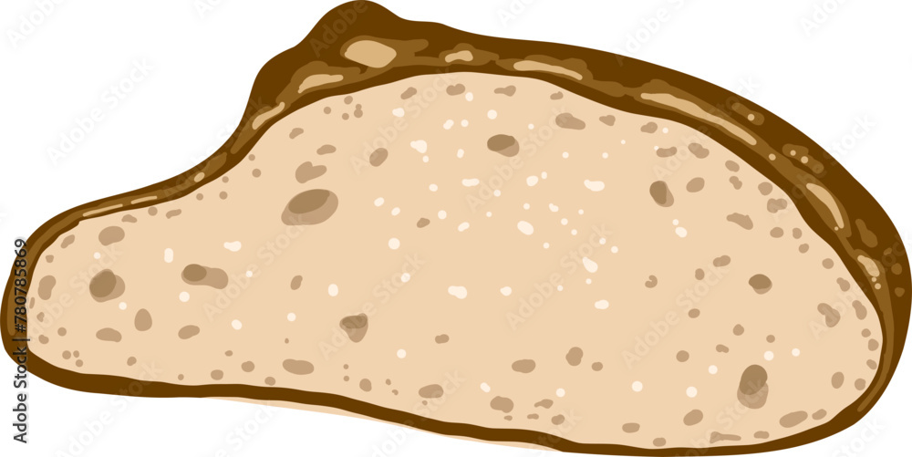 Bread hand drawn flat vector illustration for poster, print, home decoration, menu cover, invitation, design template. Bread hand drawn flat vector illustration for poster, print, home decoration, menu cover, invitation, design template.