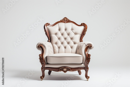antique armchair isolated on white