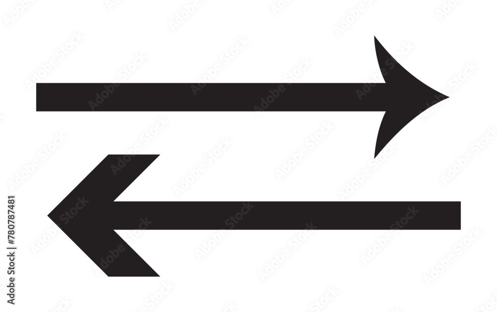 Straight long arrow vector icon. arrow icon isolated on white background Straight long arrow vector icon. arrow icon isolated on white background