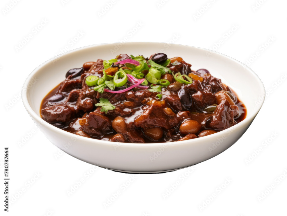 Beef And Black Bean Sauce isolated on transparent png background. Generative ai Beef And Black Bean Sauce isolated on transparent png background. Generative ai