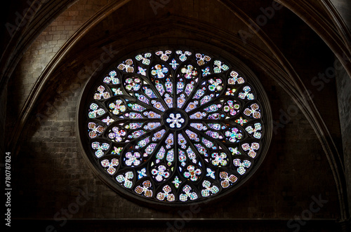 Bas  lica de Santa Maria del Pi  rose window  Barcelona