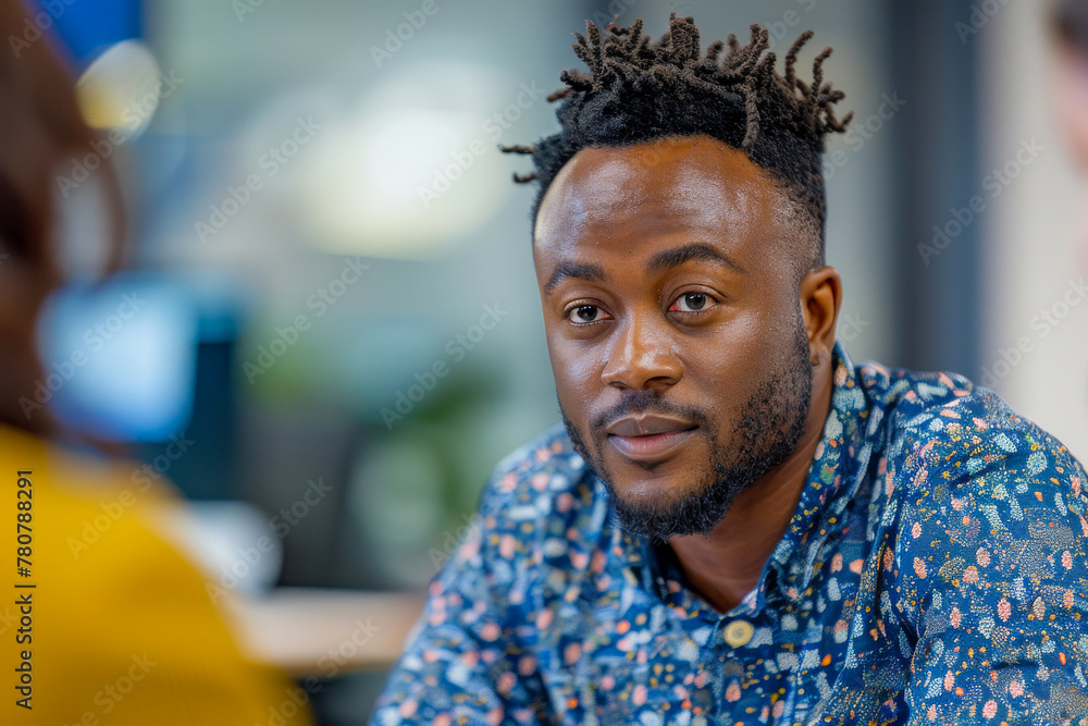 Focused African American Businessman at Work Focused African American Businessman at Work