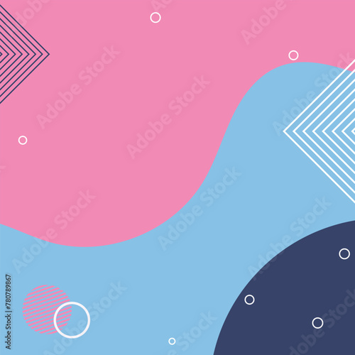 Cute kawaii abstract modern geometric poster notepad memo pad background